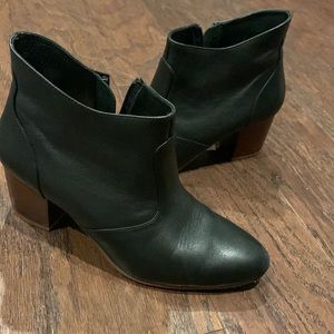 Black designer booties
